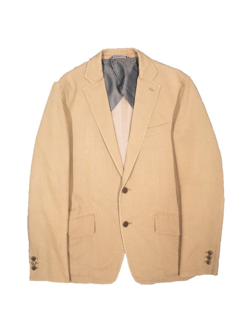 Comme Ca Men Stretch Cotton Sport Coat Blazer Half Lined Beige Japan Medium